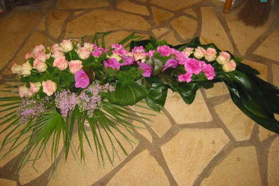 Composition florale condoléances, deuil